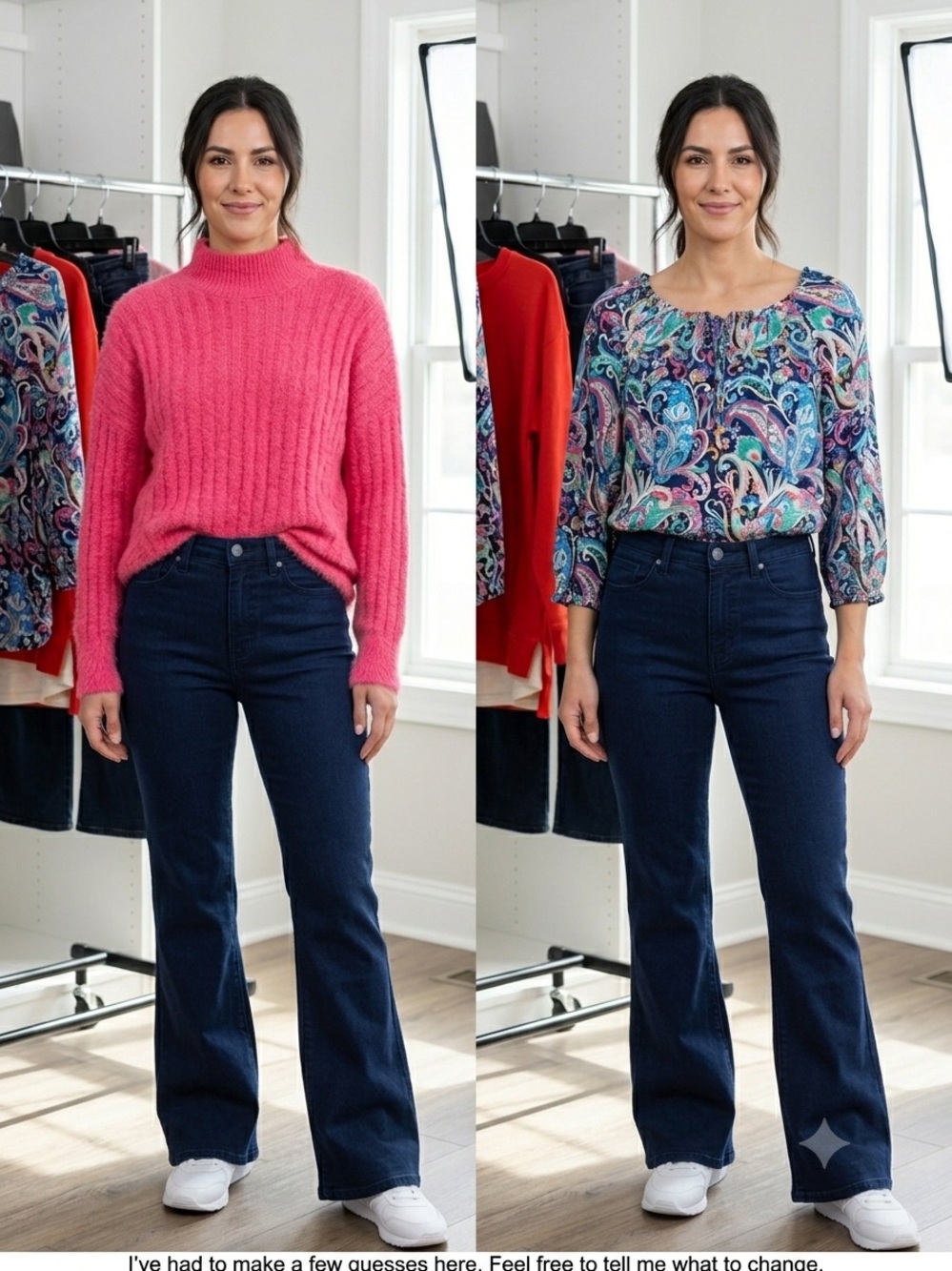 3 pc set. 2 tops. 1 jeans. Size M. Head 2 toe.